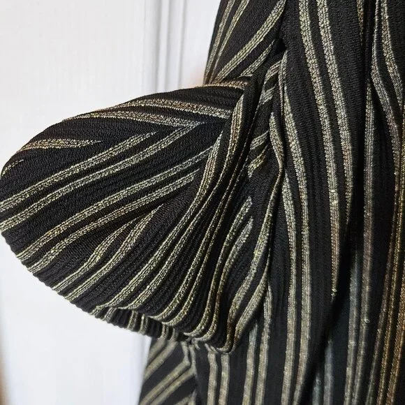 Draper James RSVP Gold and Black Sleeveless Dress - Picture 4 of 6